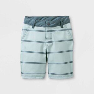 Art Class Boys Striped Hybrid Swim Shorts Light Blue 12 Husky